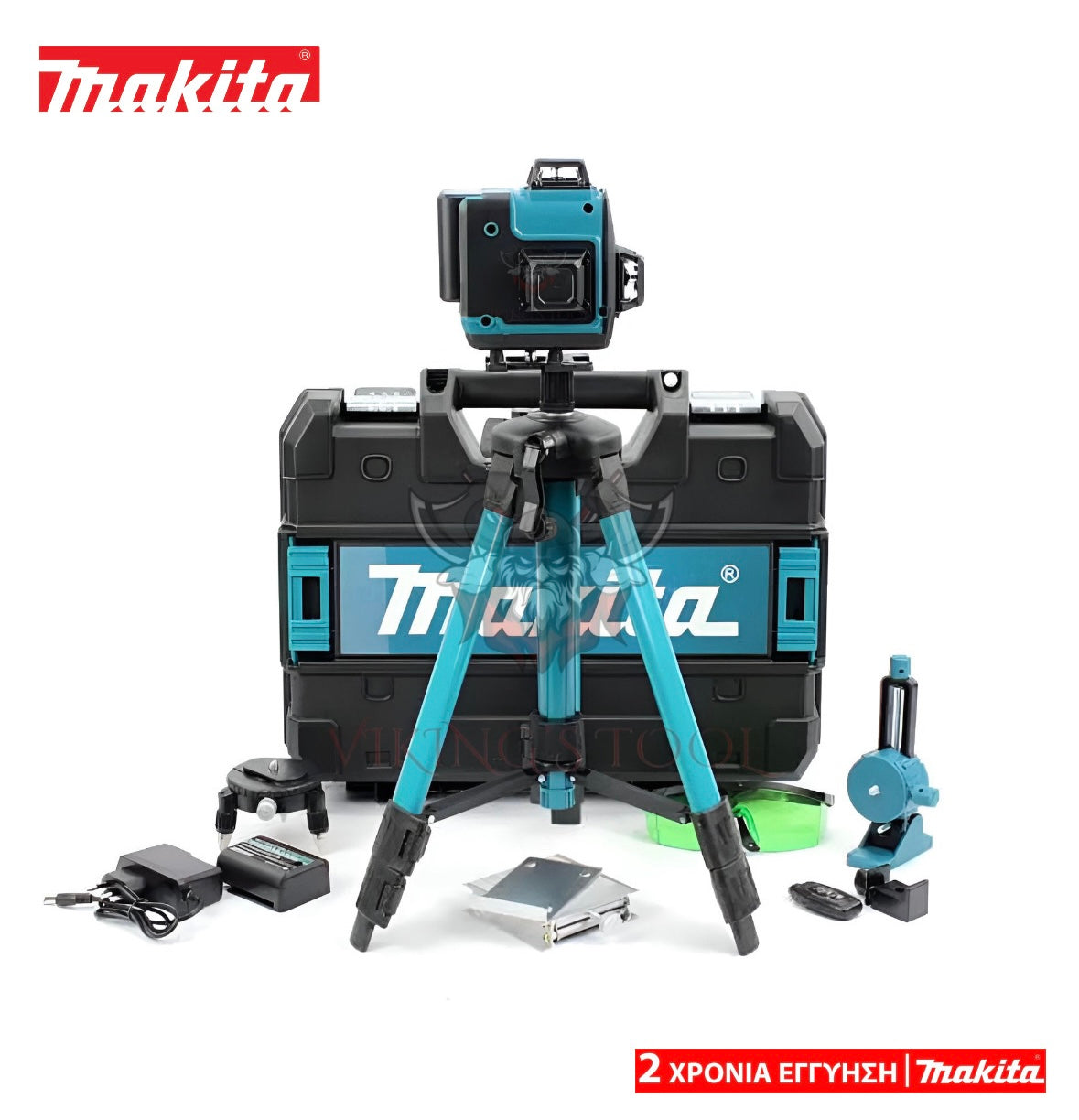 Makita Λέιζερ Σταύρου 12V CXT x4 - 360° / Πράσινη Δέσμη SK700GD