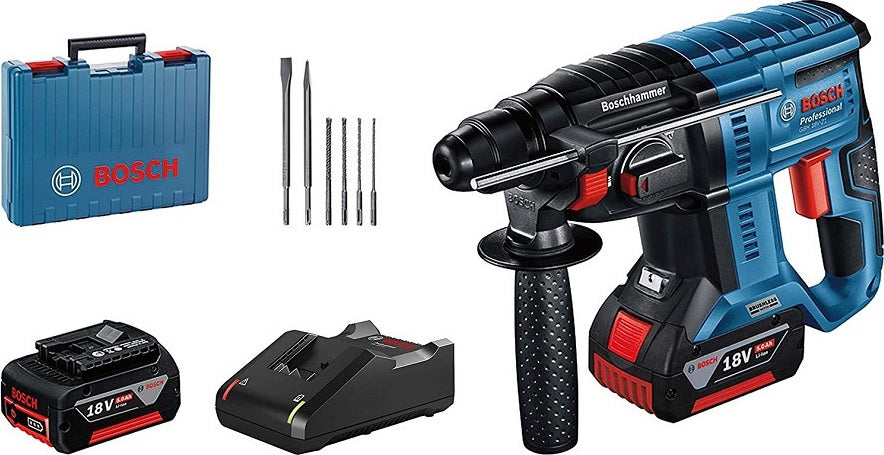 Σκαπτικό Πιστολέτο Bosch - GBH 18V-22 Με X2 Μπαταρίες Και Δώρο Καλέμια